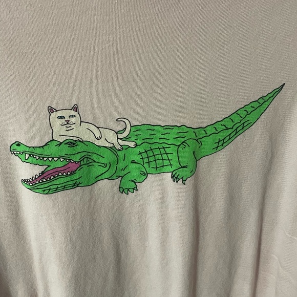 Ripndip Aligator Chillin Shirt Pink Size XL - Picture 3 of 6